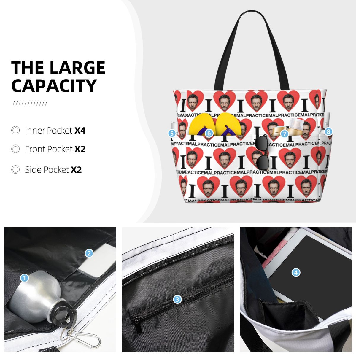 Dr House MD TV Beach Tote Bag  - Yoga Fitness Tva 리뷰 및 가격