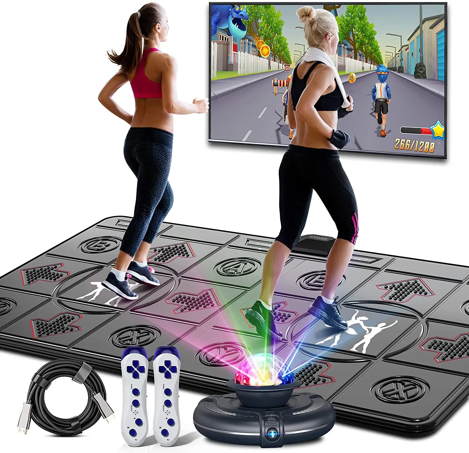 Wireless Double Dance Mat for  - Yoga Fitness Tva 리뷰 및 가격