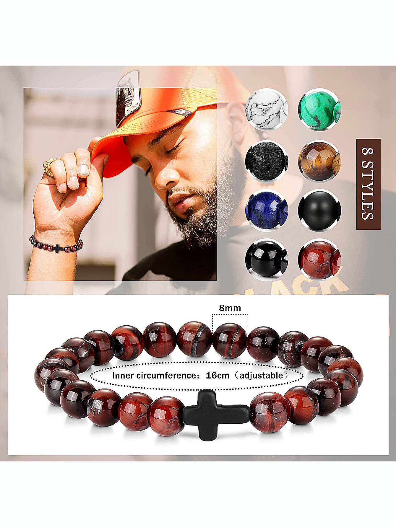 Prayer Men Natural Stone Wood  - Yoga Fitness Tracker 리뷰 및 가격