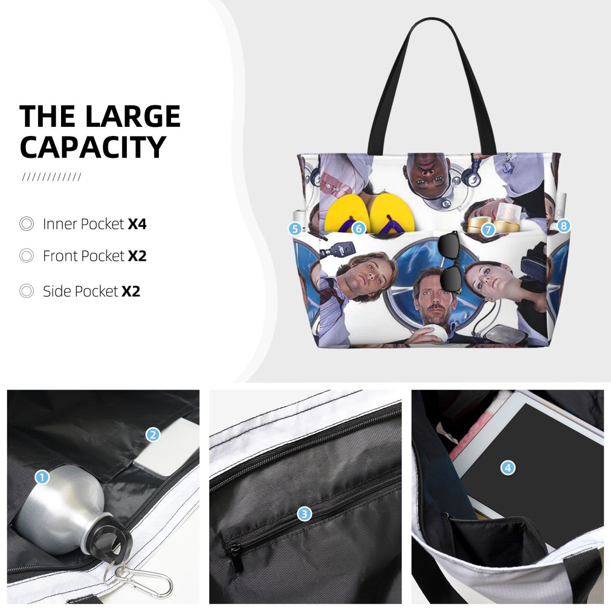 House MD TV Show Beach Tote Ba - Yoga Fitness Tva 리뷰 및 가격