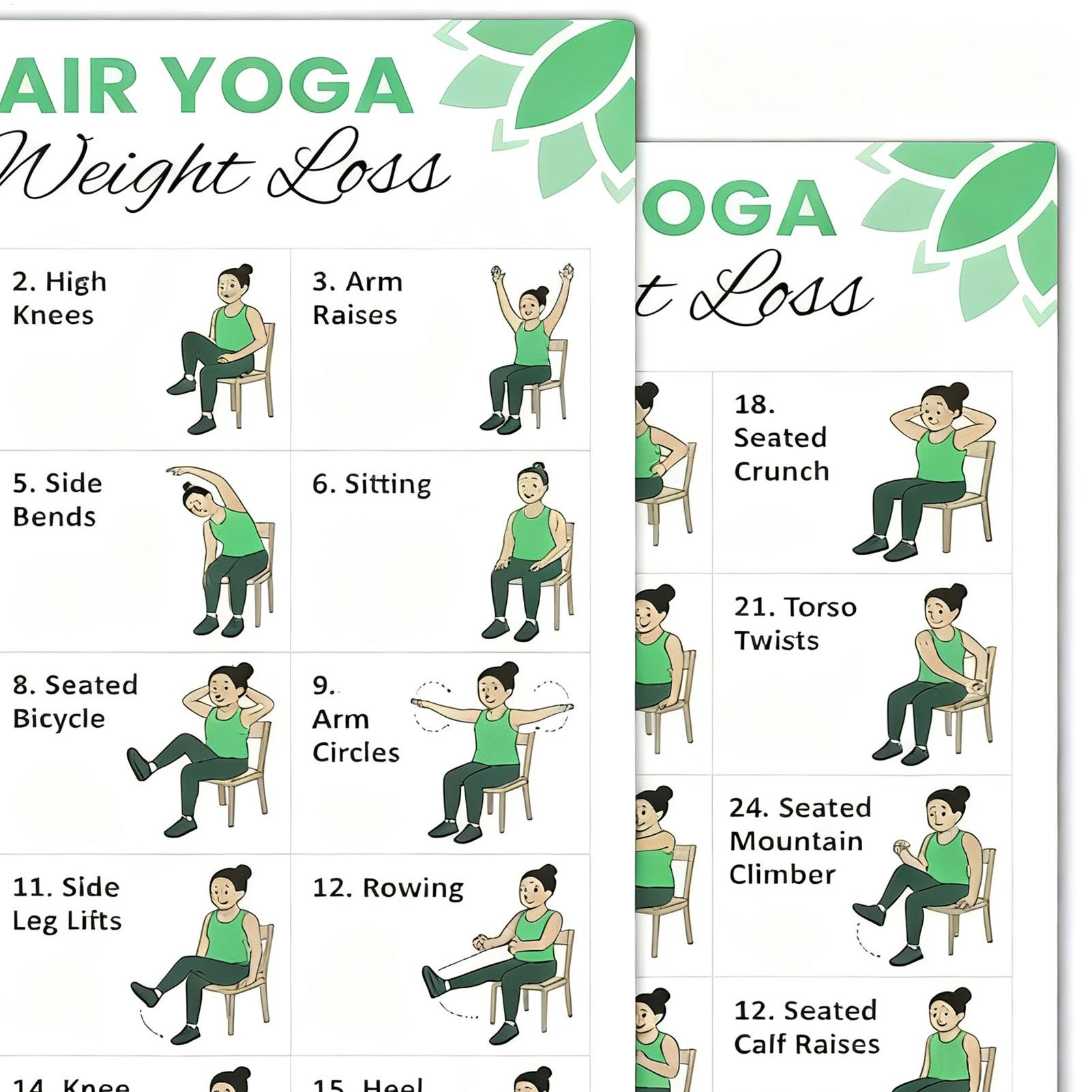 2 PCS Yoga Poster Home Exercis - Yoga Health & Fitness Centre 리뷰 및 가격